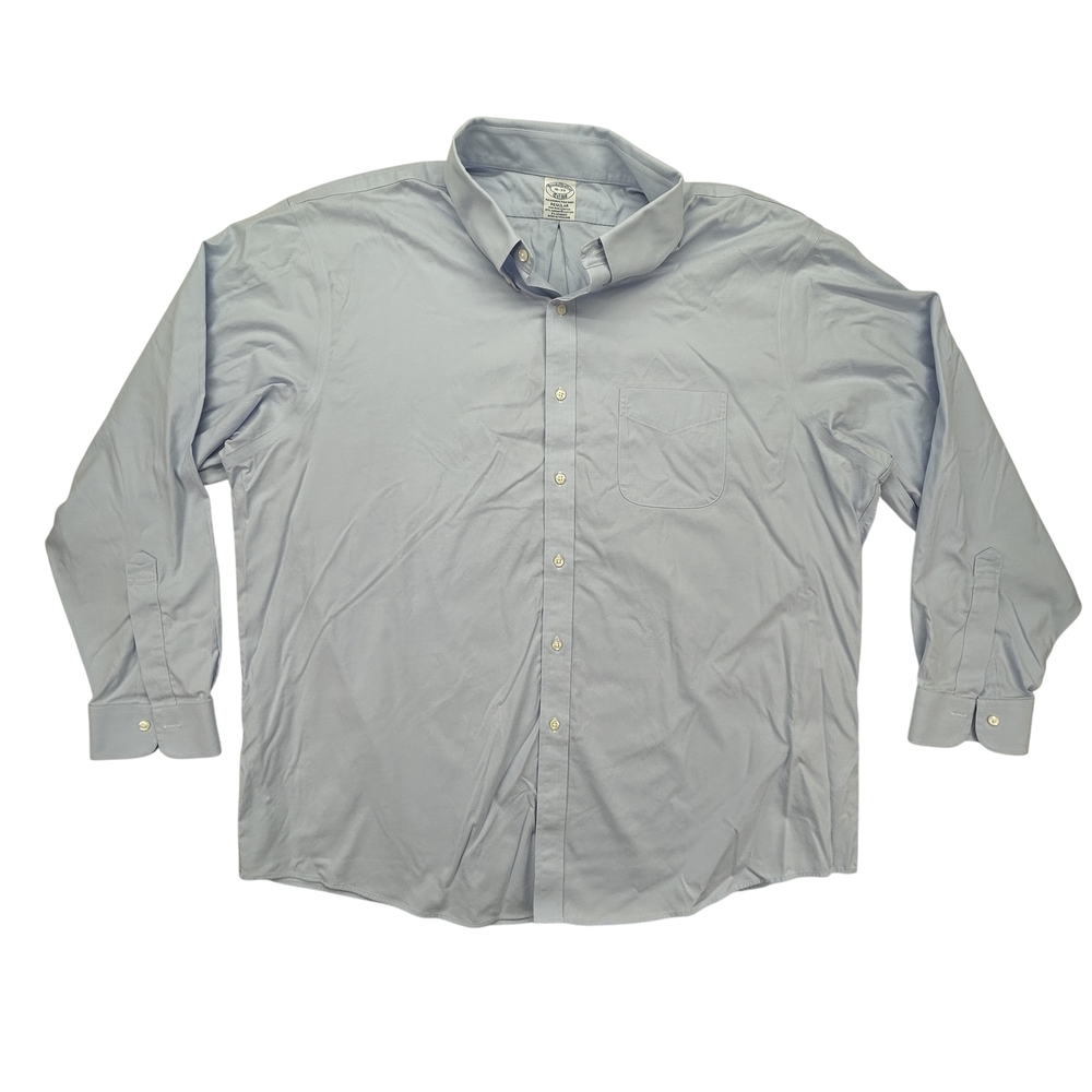 Brooks Brothers Shirt Mens XL 18-35 Regular Supima Stretch Button Down Dress Shi